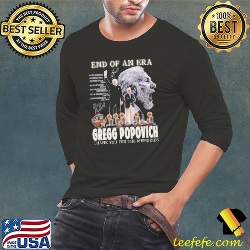 San Antonio Spurs End Of An Era Gregg Popovich 2025 Thank You Signature Thirts