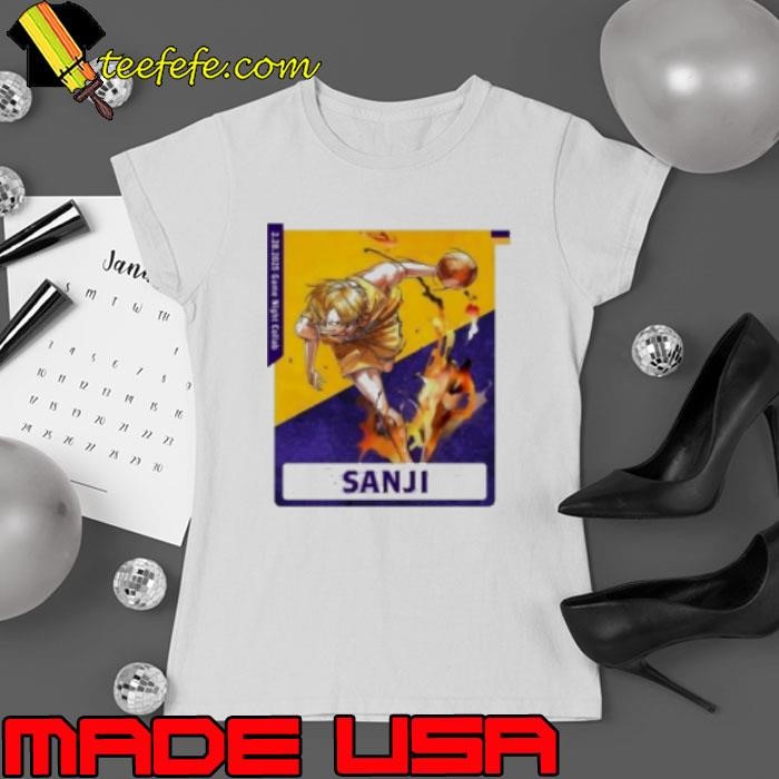Sanji Los Angeles Lakers X One Piece anime Ladies tee