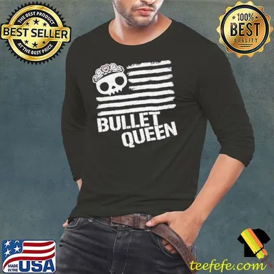 Skull Bullet queen USA flag shirt