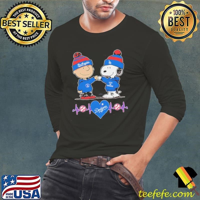Snoopy And Charlie Heartbeat Los Angeles Dodgers Shirt