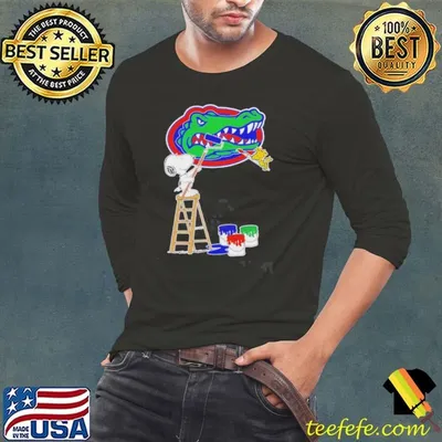 Snoopy And Woodstock Paint Florida Gators Logo Shirt
