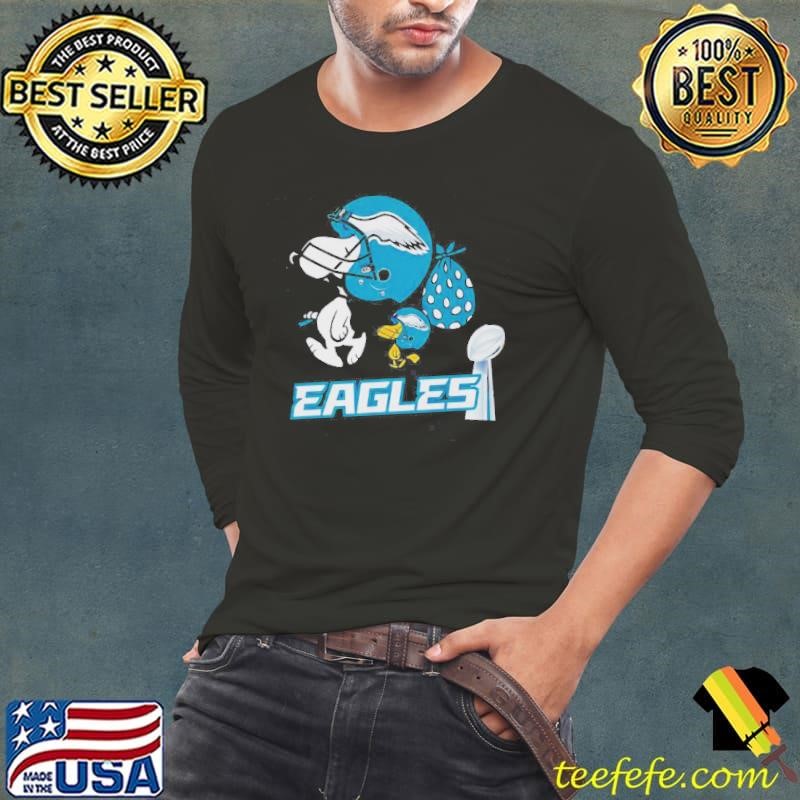 Snoopy And Woodstock Walking Philadelphia Eagles Shirt