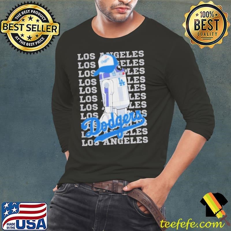 Star Wars R2 D2 Los Angeles Dodgers Long Sleeve Tee