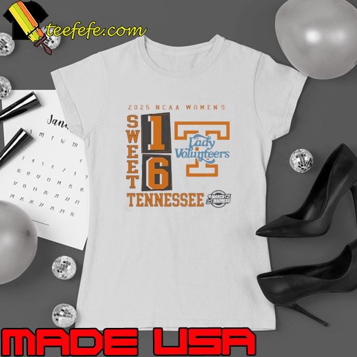 Tennessee Volunteers 2025 NCAA Women’s Basketball Tournament March Madness Sweet 16 No Look Pass Ladies tee
