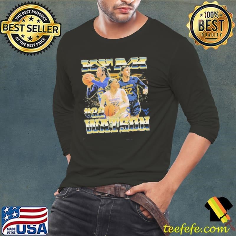 West Virginia Mountaineers NCAA Womens Basketball 32 Kyah Watson Graphic shirt
