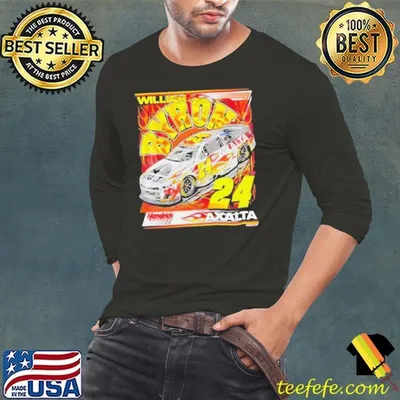 William Byron Hendrick Motorsports Team Collection Fanaticity Axalta Darlington Throwback Car shirt