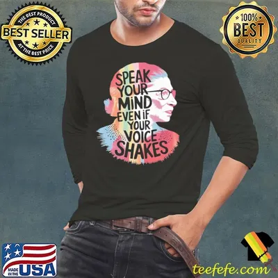 Womens RBG Speak Your Mind Even If Your Voice Shakes Tie Dye T-Shirt