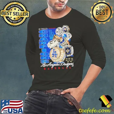 8 time Champions Los Angeles Dodgers baseball rings shirt
