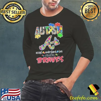 Atlanta Braves Autism accept understand love shirt