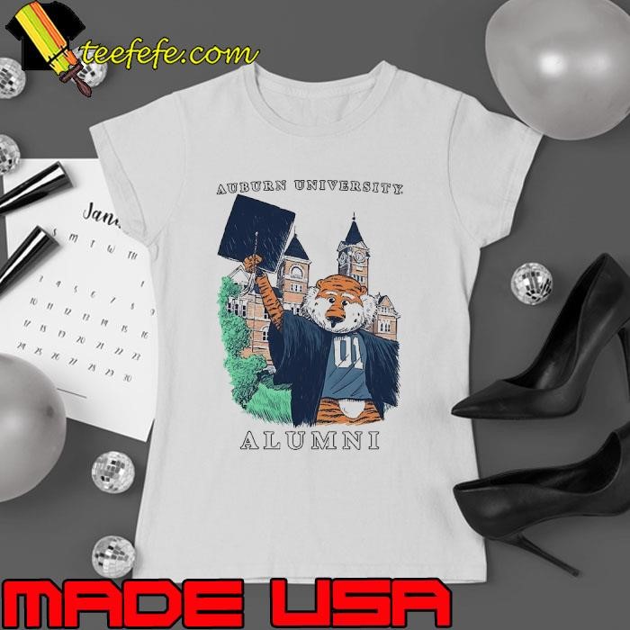 Auburn Tigers graduation aubie mascot Ladies tee