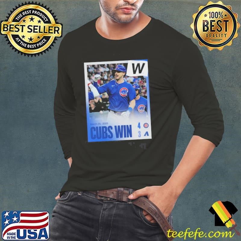 Back In The Win Column MLB Chicago Cubs Win 4-3 Arizona Diamondbacks Final Score March 29 2025 shirt