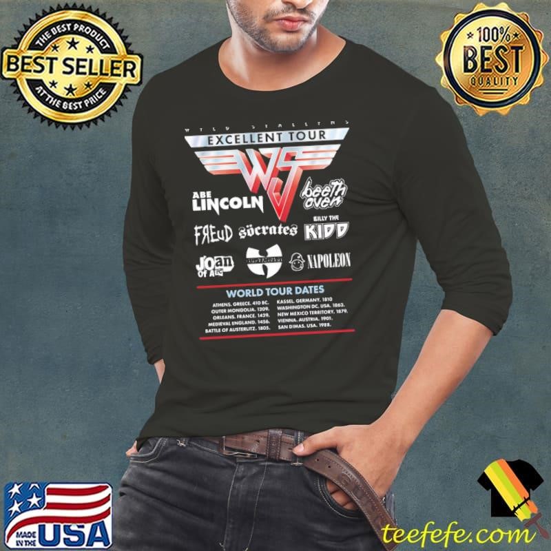 Bill Ted Wyld Stallyns 3 Excellent Tour World Tour Dates T-Shirt