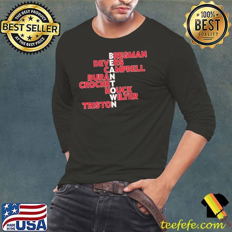 Boston Red Sox beantown names 2025 bregman devers campbell Long Sleeve Tee