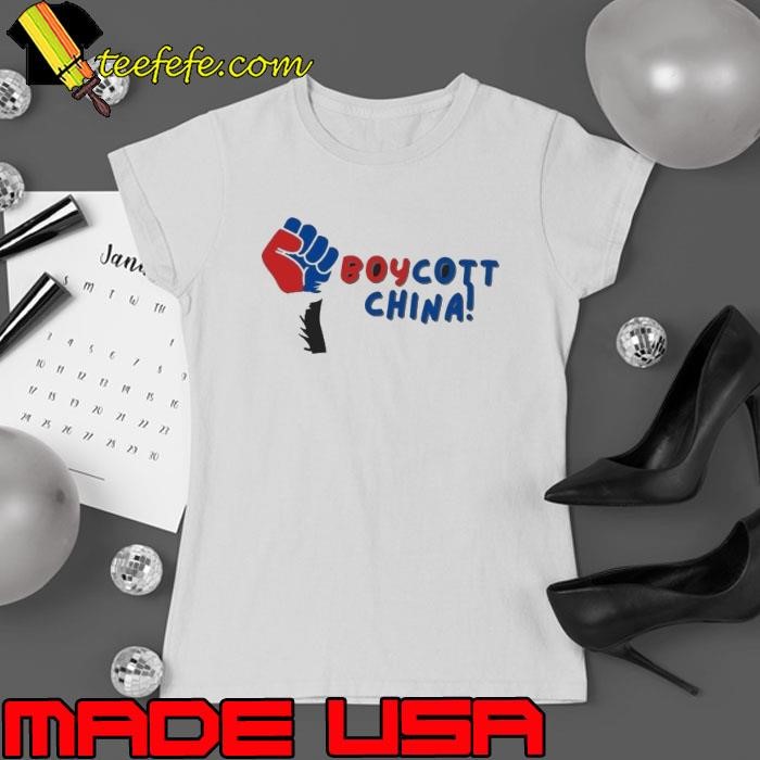 Boycott China Strong Hand Ladies tee