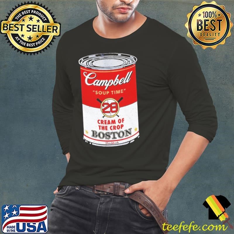 Campbell baseball soup can cream of the crop Boston shirt