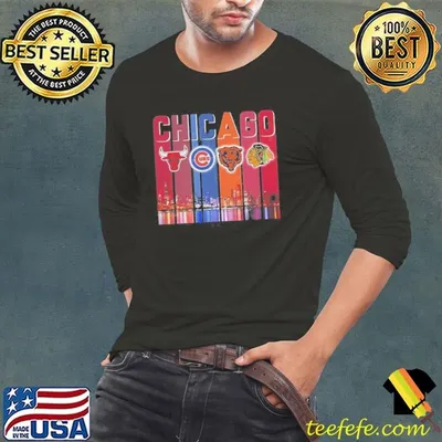 Chicago Bulls X Chicago Cubs X Chicago Bears X Chicago Blackhawks Logo Shirt