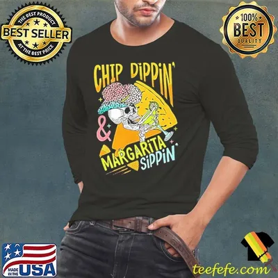 Chip dippin margarita sippin skeleton leopard shirt