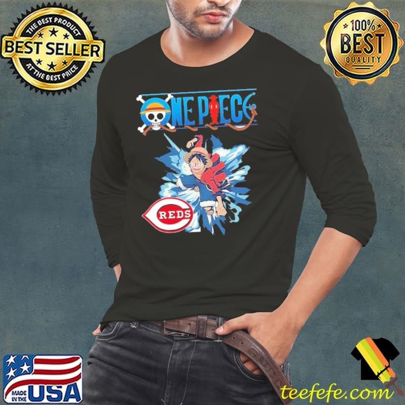 Cincinnati Reds One Piece Monkey D. Luffy shirt