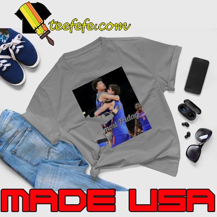 Clayton Jr. hug Micah Handlogten Almost Friday Unisex