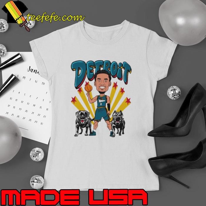 Detroit Pistons Jalen Duren comic Ladies tee