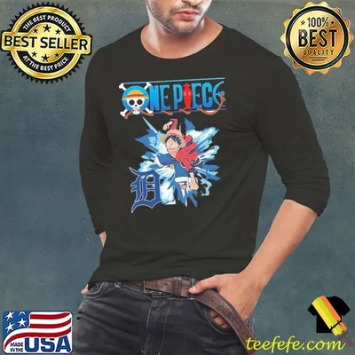 Detroit Tigers One Piece Monkey D. Luffy shirt