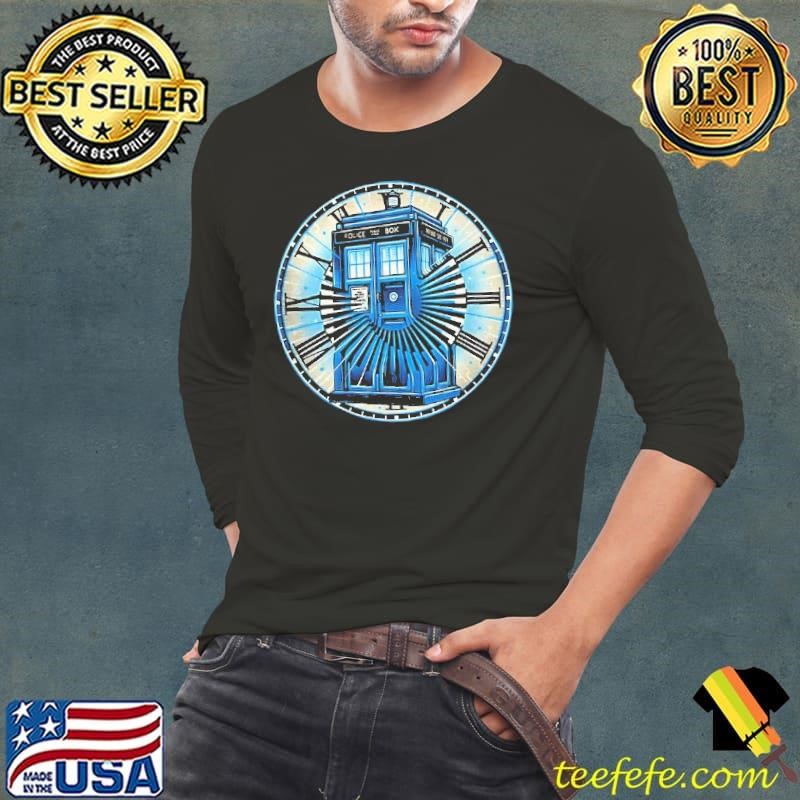 Doctor Who time travel in a box shirt