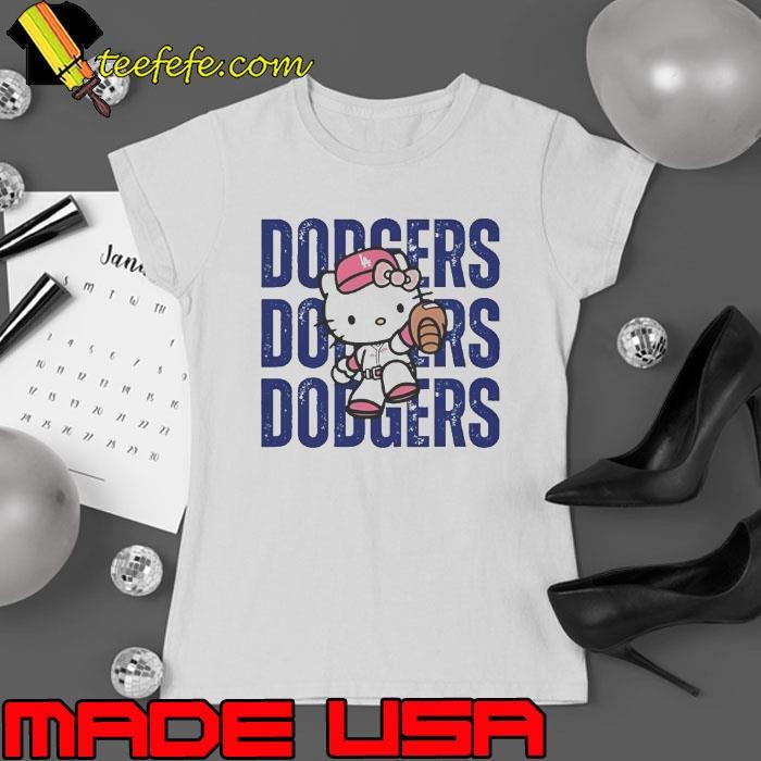 Dodgers Baseball Hello Kitty Ladies tee