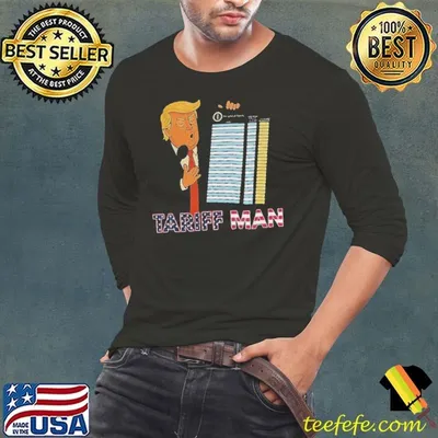 Donald Trump tariff Man tour american flag shirt