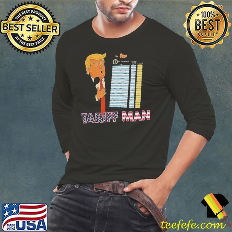 Donald Trump tariff Man tour american flag shirt