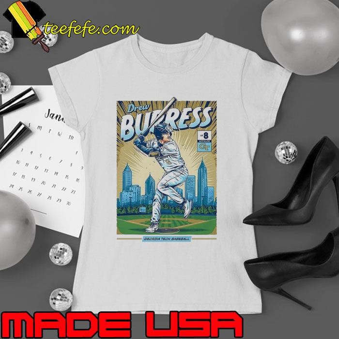 Drew Burress Georgia Tech Baseball Student Athlete Comic Ladies tee