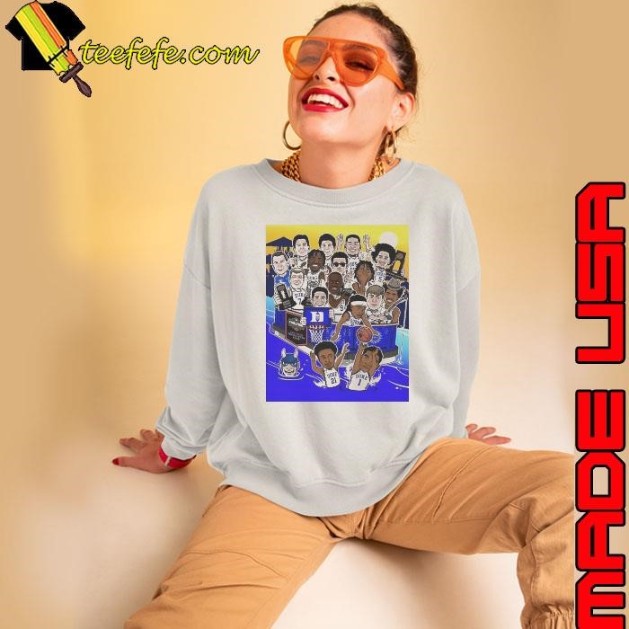 Duke Blue Devils Mens Basketball The Road Ends Here NCAA Final Four ANd Then There Were Four Caricatures Sweatshirt