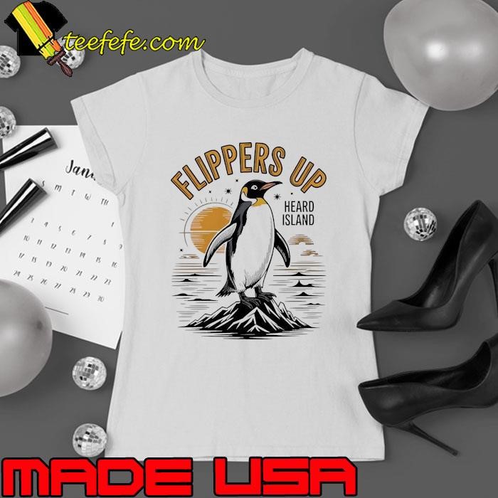 Flippers Up Heard Island Penguins Ladies tee