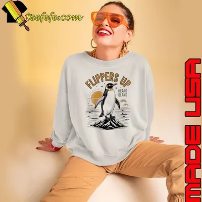 Flippers Up Heard Island Penguins shirt