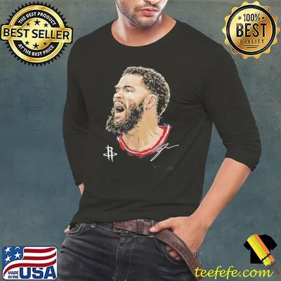 Fred VanVleet Houston Rockets MLB Basketball Player Portrait Signature Shirt