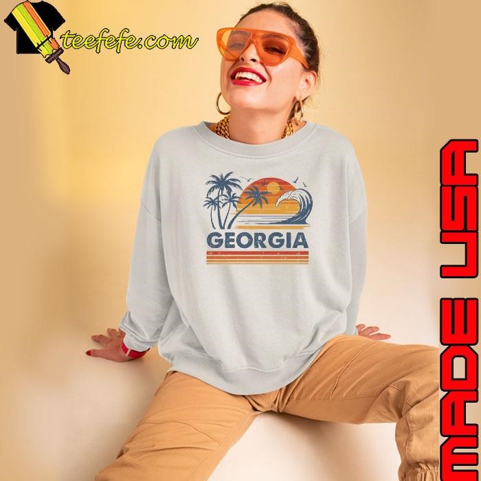 Georgia Vacation Sunset Cute 70s Vintage Retro Beach Shirt