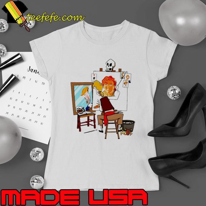 Guybrush Triple self-portrait cartoon Ladies tee