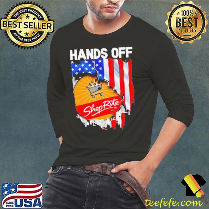 Hands off Shop Rite Logo American flag shirt
