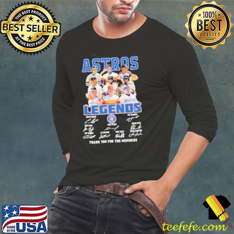 Houston Astros Legends Thank You For The Memories Signatures zhirts Long Sleeve Tee