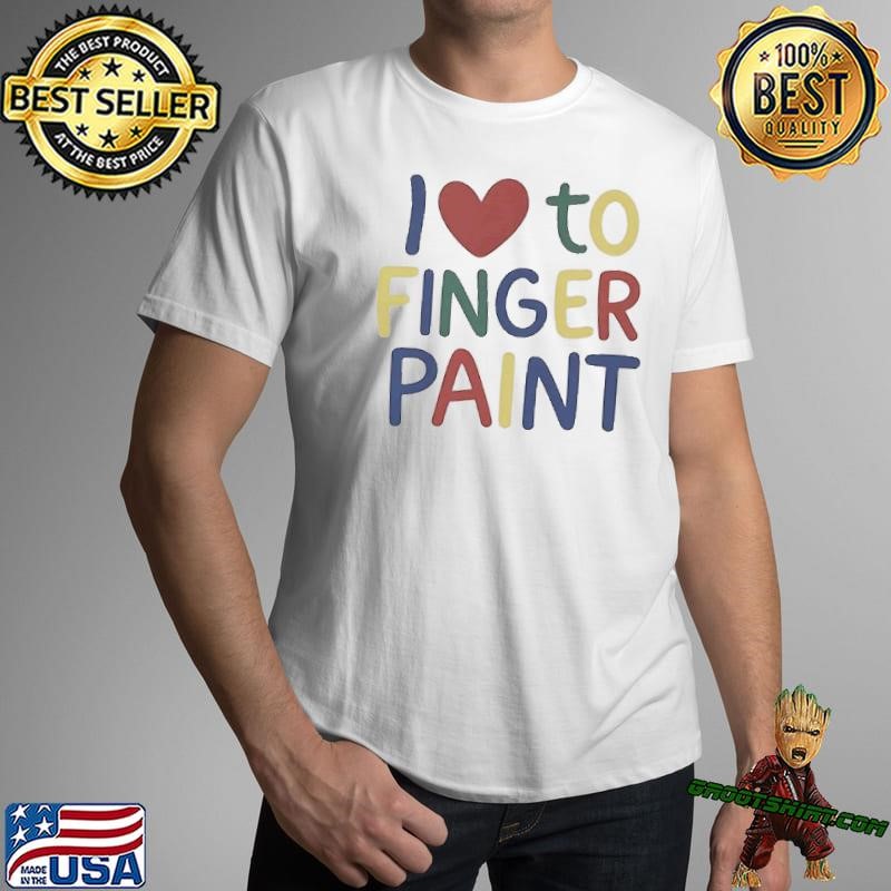 I love finger painting heart Unisex