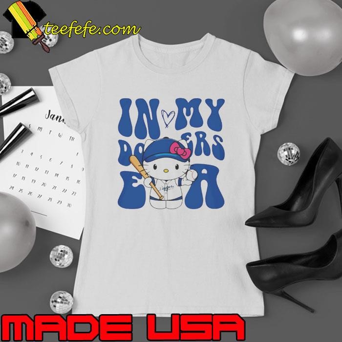 In My Dodgers Era Hello Kitty Baseball Ladies tee
