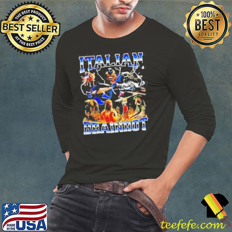 Italian Brainrot graphic retro Long Sleeve Tee