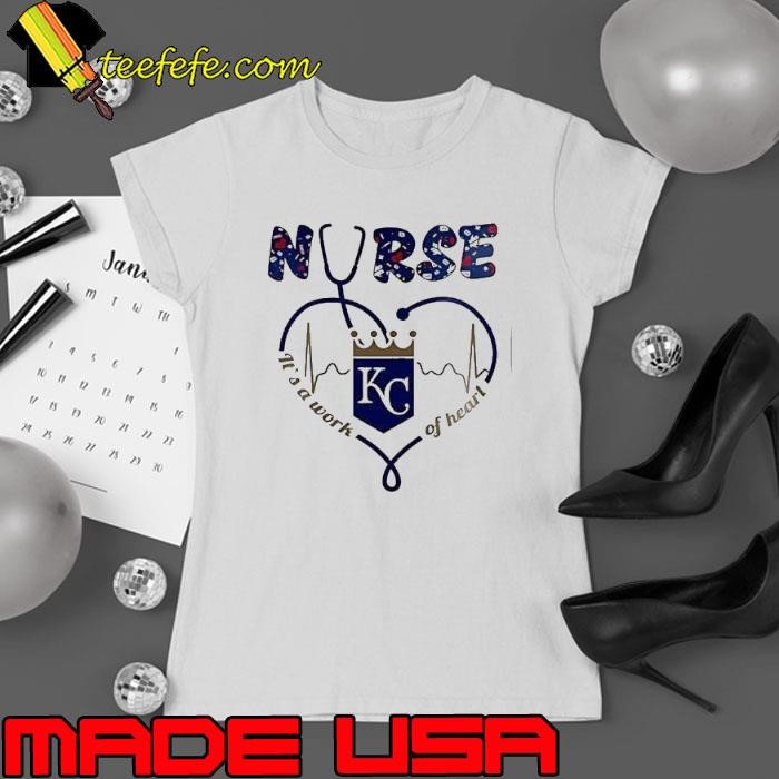 KC Royals Nurses Appreciation 2025 Heartbeat Ladies tee