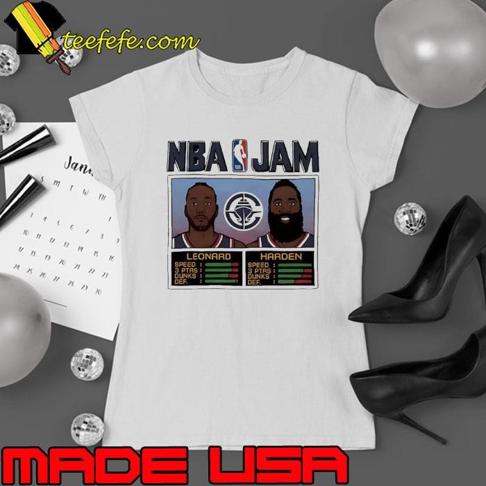 Kawhi Leonard and James Harden NBA Jam Clippers Ladies tee