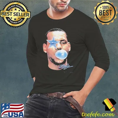 King LeBron James NBA All Star Basketball Big Face Bling Graphic Shirt