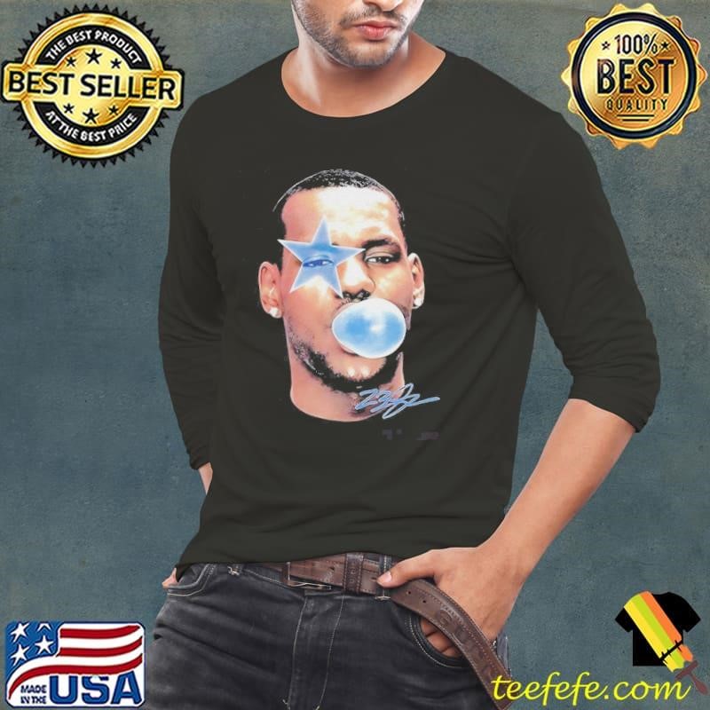 King LeBron James NBA All Star Basketball Big Face Bling Graphic Shirt