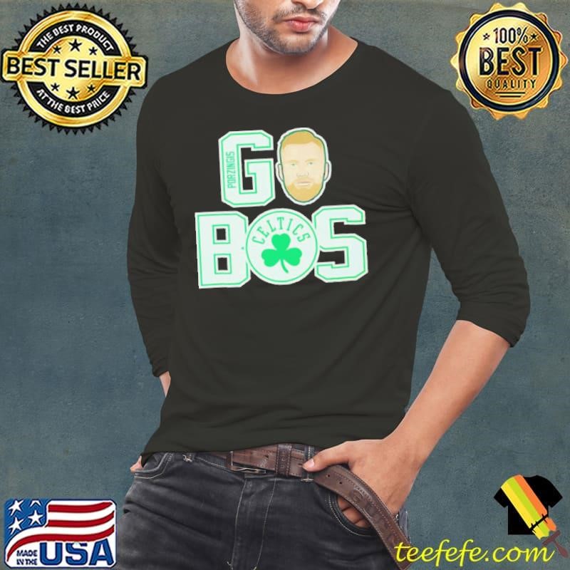 Kristaps Porzingis Boston Celtics Go Bos Long Sleeve Tee
