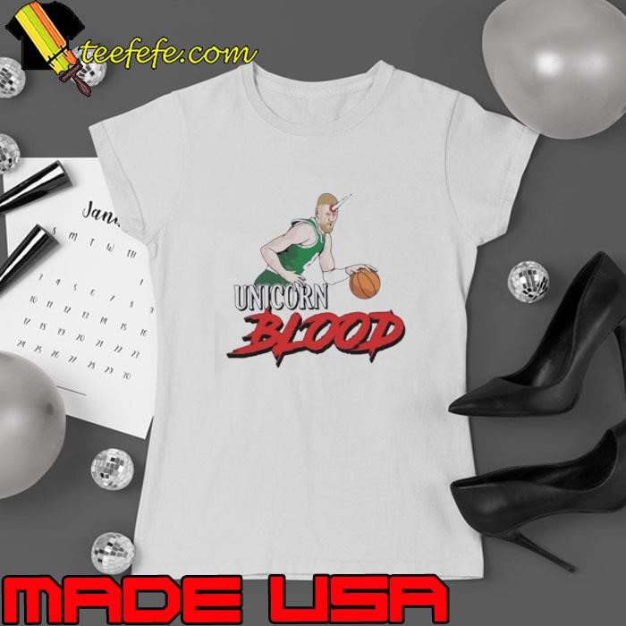 Kristaps Porzingis Unicorn Blood Boston Celtics Ladies tee
