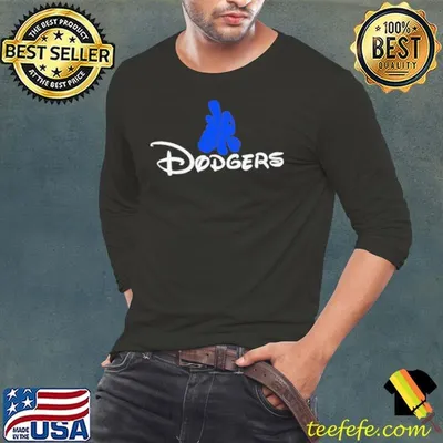 LA Dodgers mickey mouse hand shirt