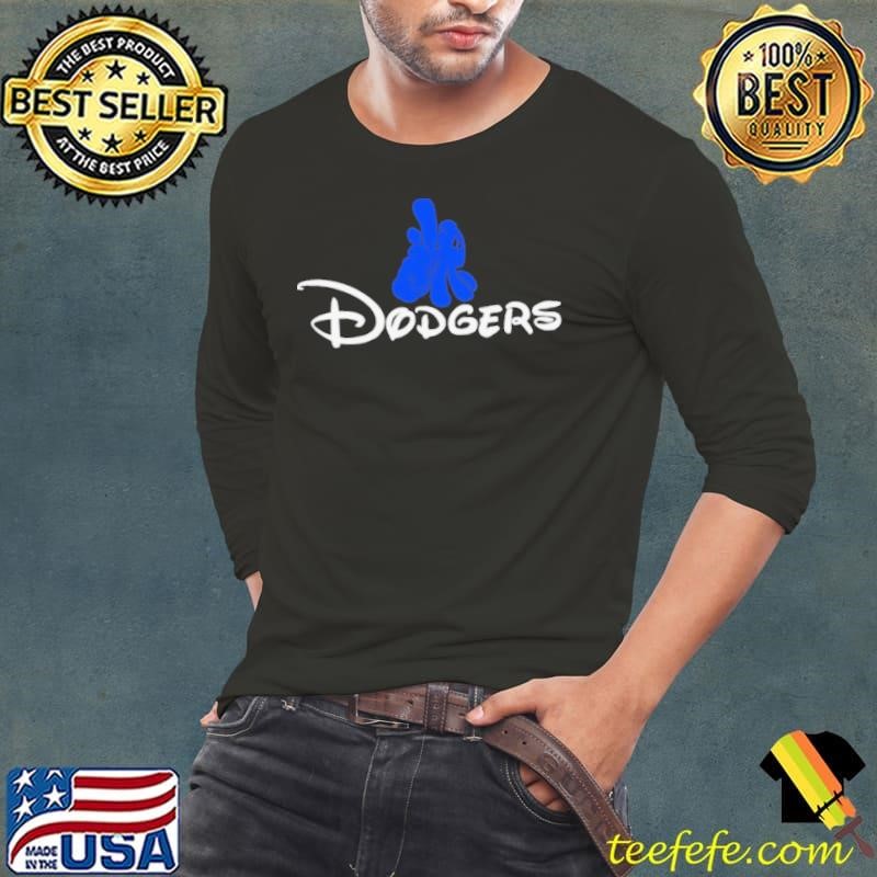 LA Dodgers mickey mouse hand shirt