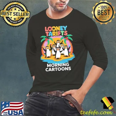 Looney Tariffs Political Relations Retro Penguin Tariff T-Shirt